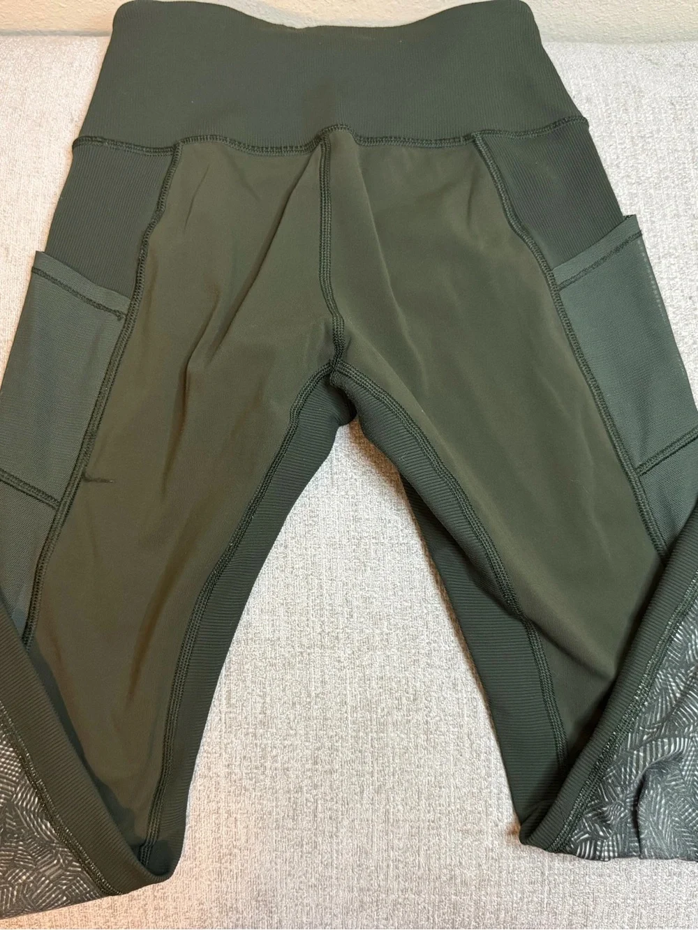 lululemon athletica Olive Green High-Waist Leggings with Side Pockets